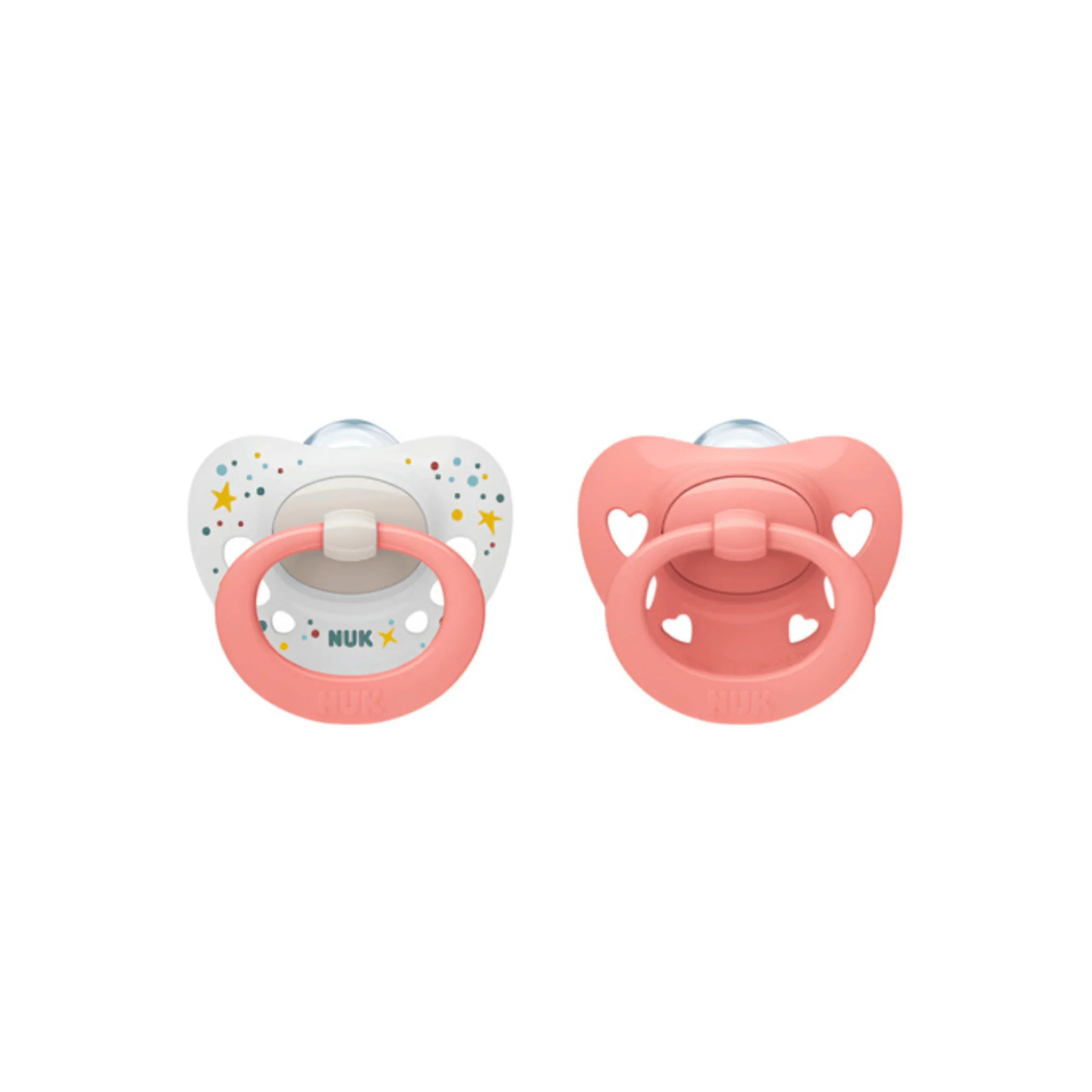 Pack de 2 Chupetes Signature de Silicona - Rosado y Blanco | NUK