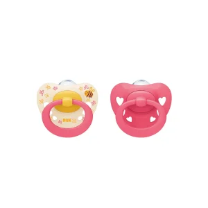 Pack de 2 Chupetes Signature de Silicona - Rosado y Amarillo | NUK