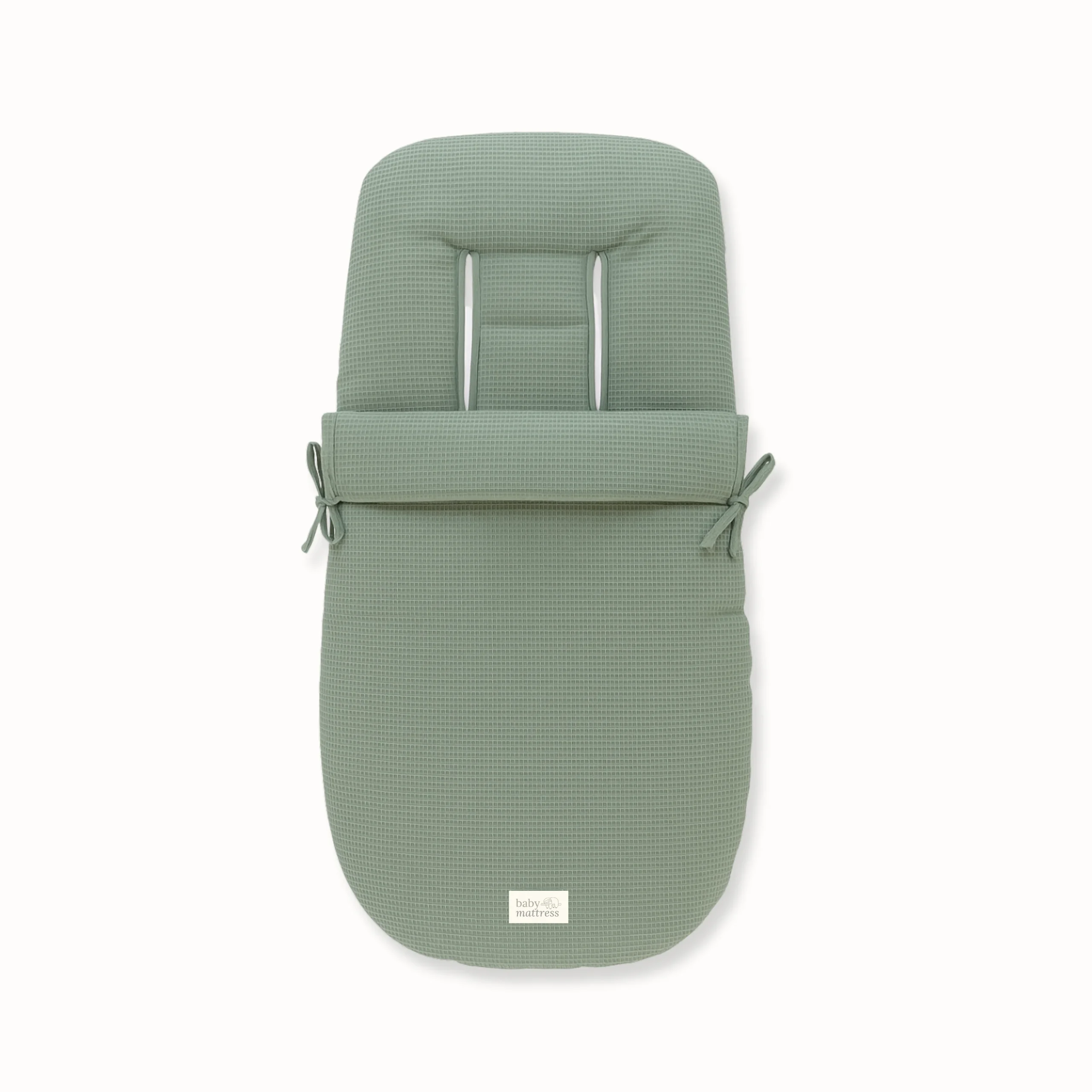 Saco para Coche - Algodón y Lino - Verde Waffle | Baby Mattress