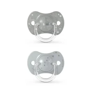 Pack de 2 Chupetes Fisiológicos Spread Joy - Gris Oscuro | Suavinex