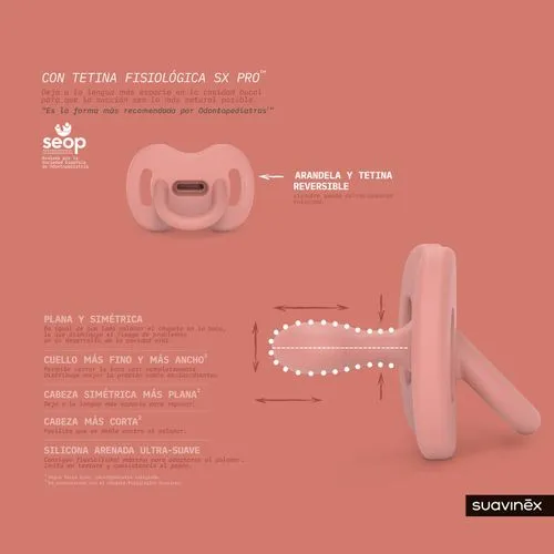 Chupete Colour Essence - Tetina Fisiológica Sx Pro - Soft Beige | Suavinex - Imagen 2