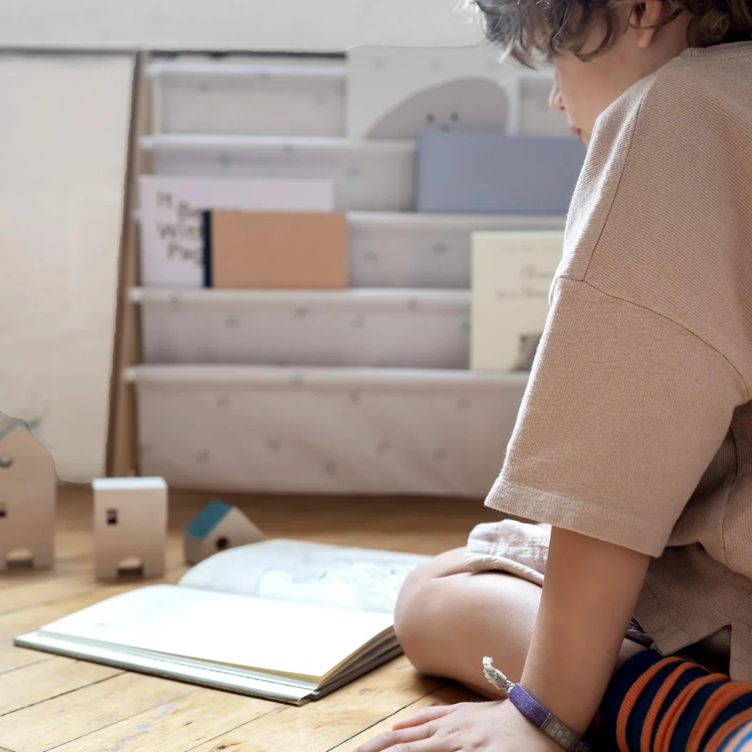 Librero De Tela Reciclada - Blueberry Taupe | 3 Sprouts - Imagen 3