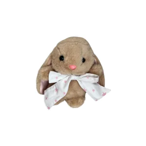 Peluche Conejo Orejas Largas - Café - Cinta Niña | Algodones