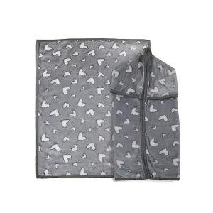 Saco con Broche Ultra Soft - Corazones - Gris | Bebesit