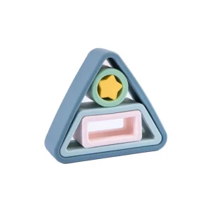 Juguete Montessori Geometría Silicona - Azul | Bebesit