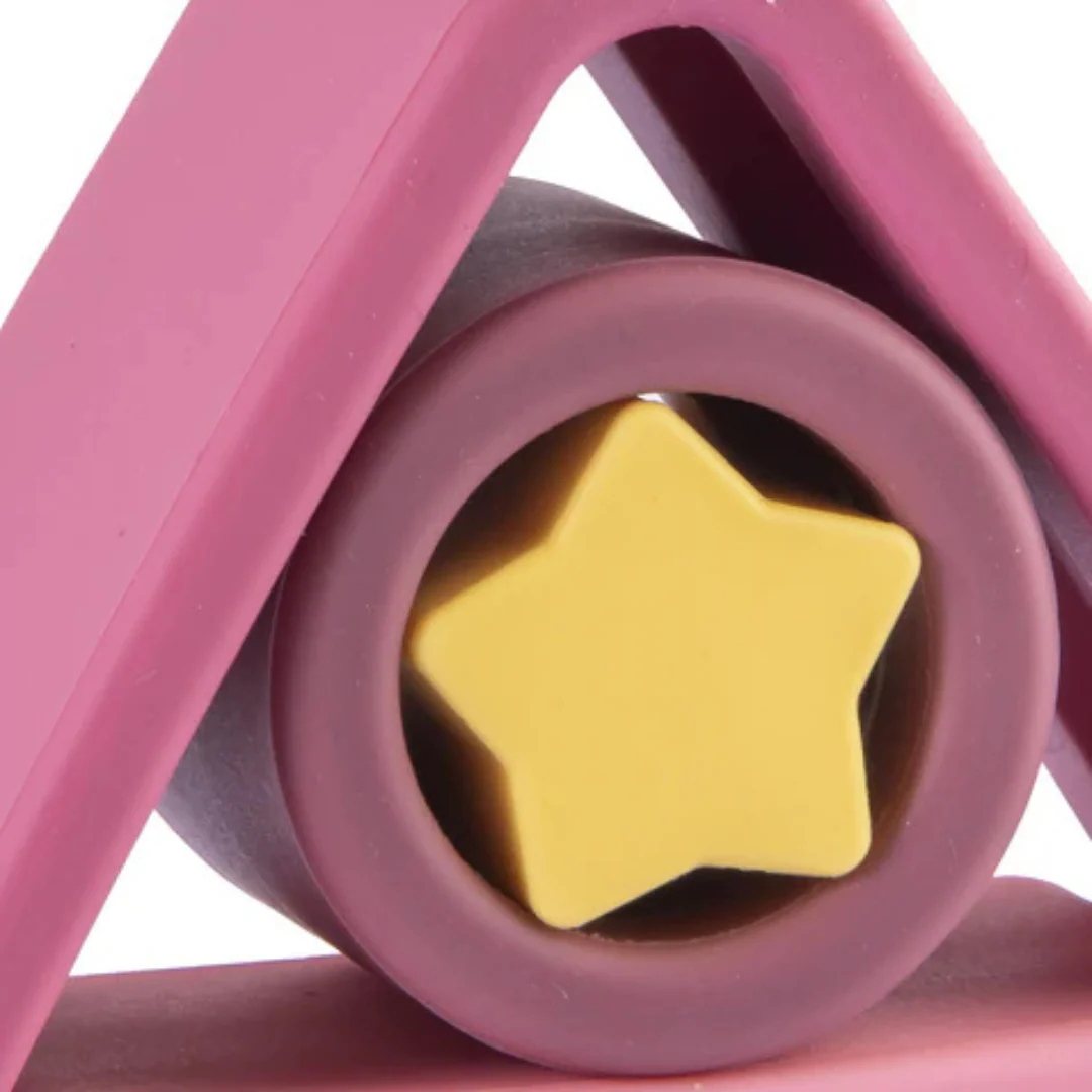 Juguete Montessori Geometría Silicona - Rosa | Bebesit - Imagen 2