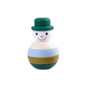 Juguete Muñeco Nieve Montessori Silicona - Verde | Bebesit