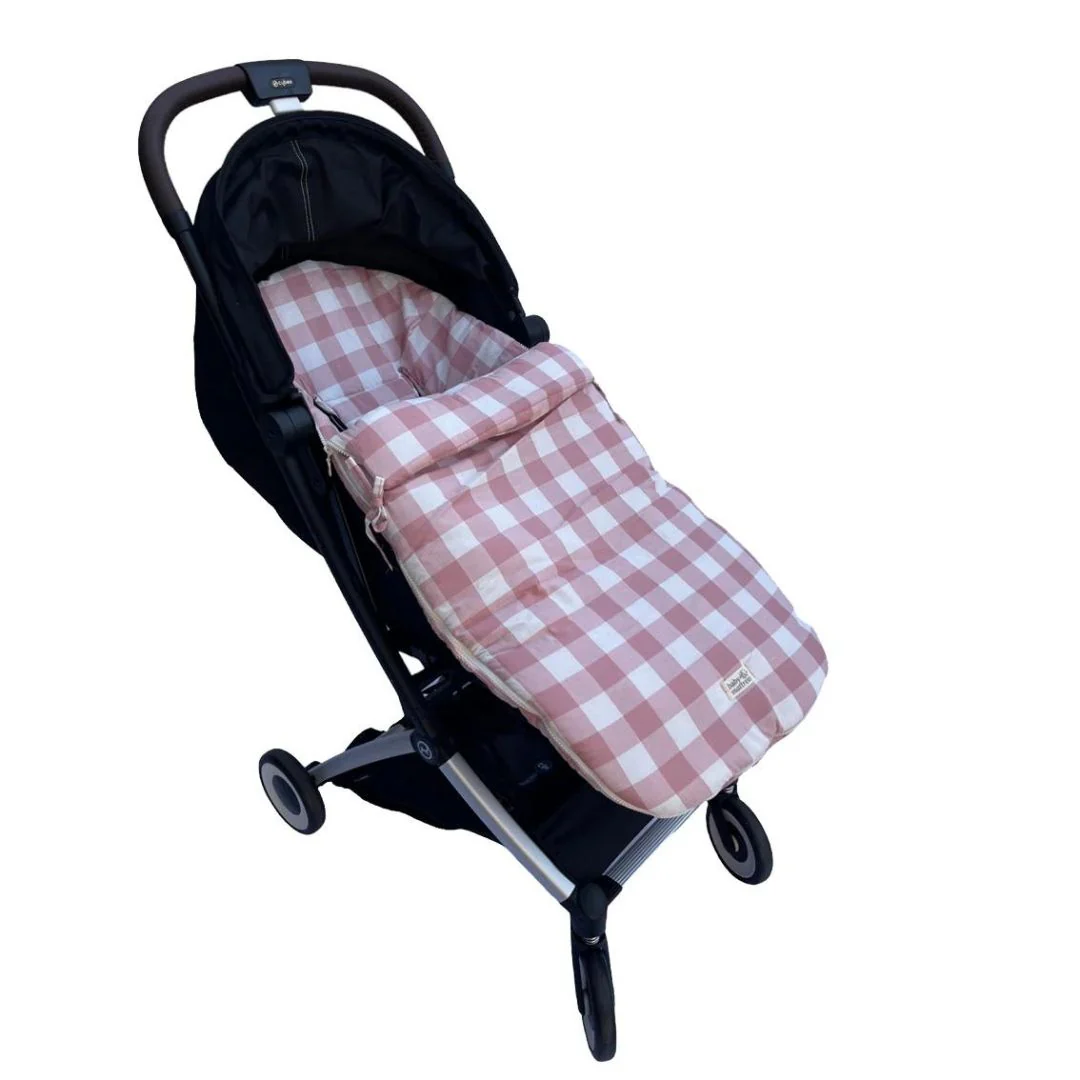 Saco para Coche - Algodón - Vichy Rosado | Baby Mattress - Imagen 2