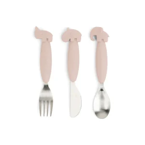 Set de Cubiertos Antideslizantes - Rosa | Done by deer