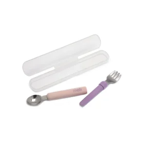 Set Cuchara y Tenedor Desmontable - Rosado y Morado | Melii