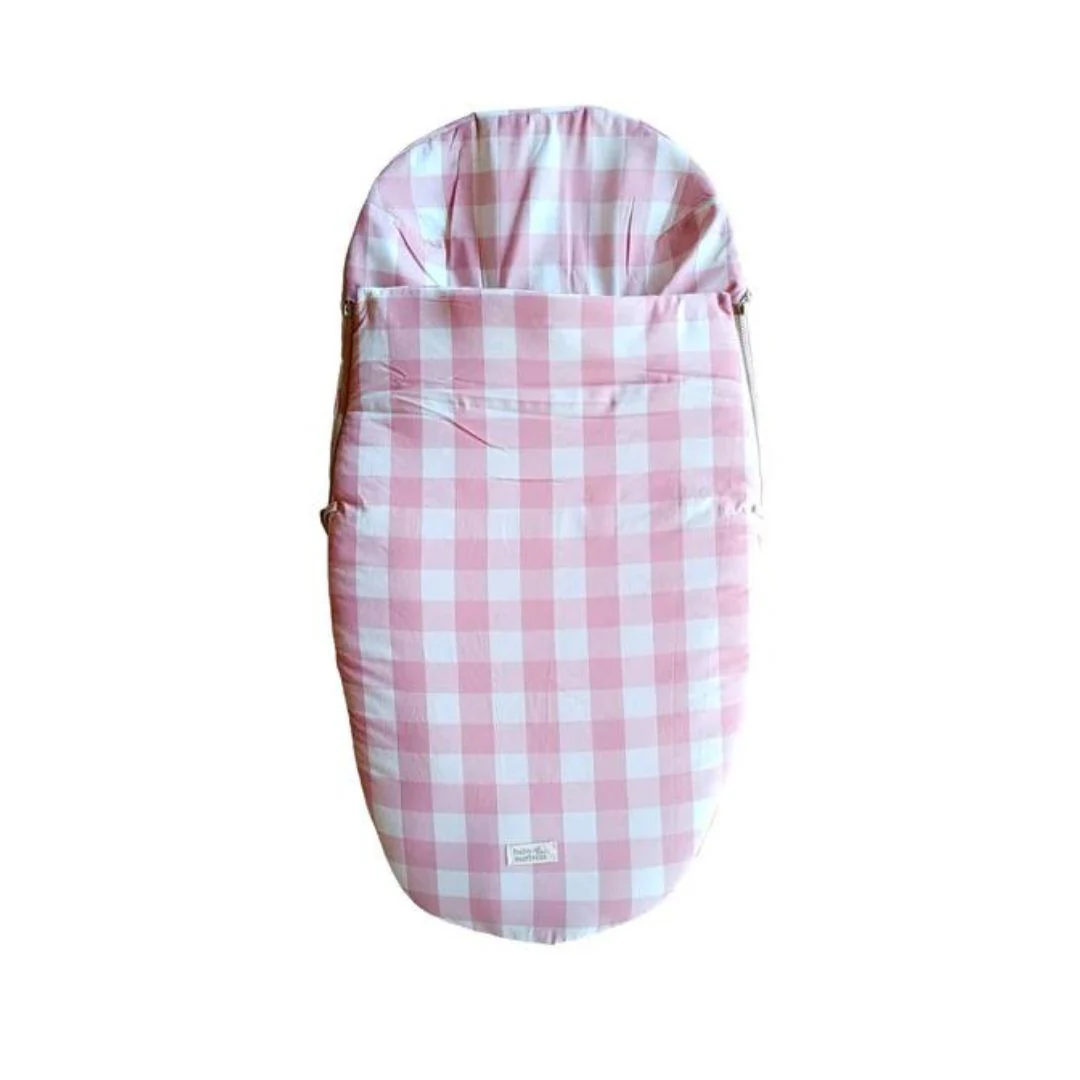 Saco para Coche - Algodón - Vichy Rosado | Baby Mattress - Imagen 4