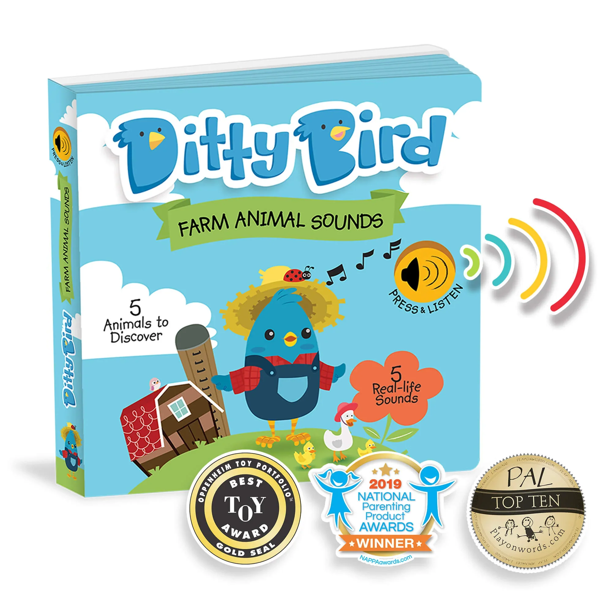Libro Interactivo Musical - Farm Animal Sounds | Ditty Bird - Imagen 2