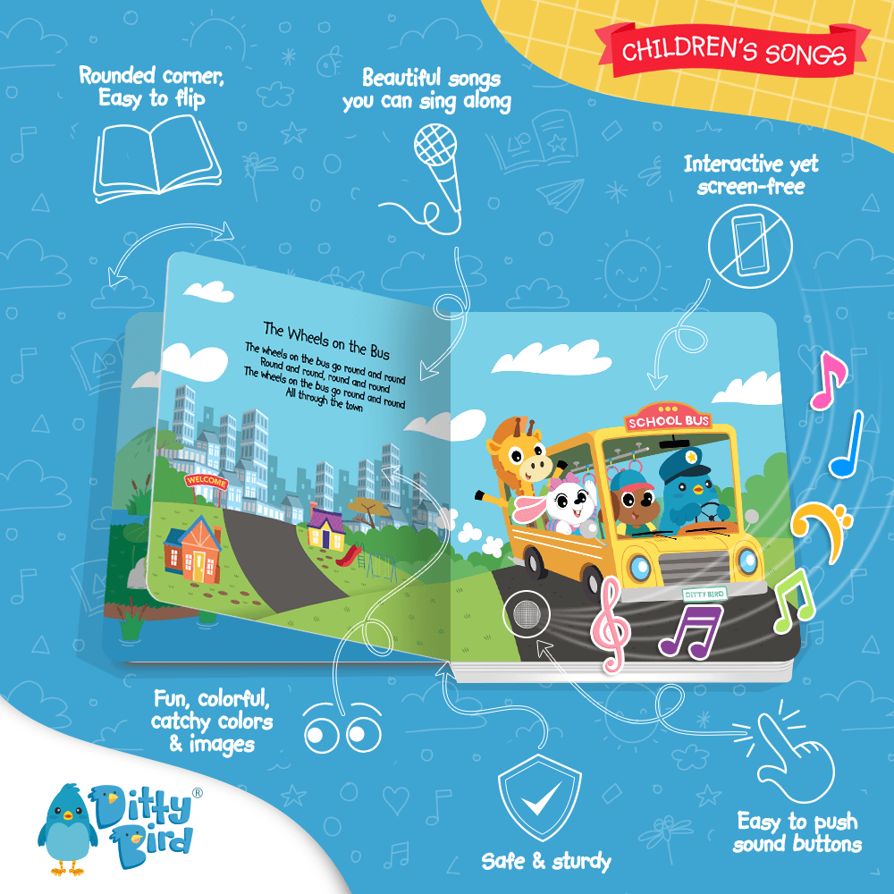 Libro Interactivo Musical - Children's Songs | Ditty Bird - Imagen 3