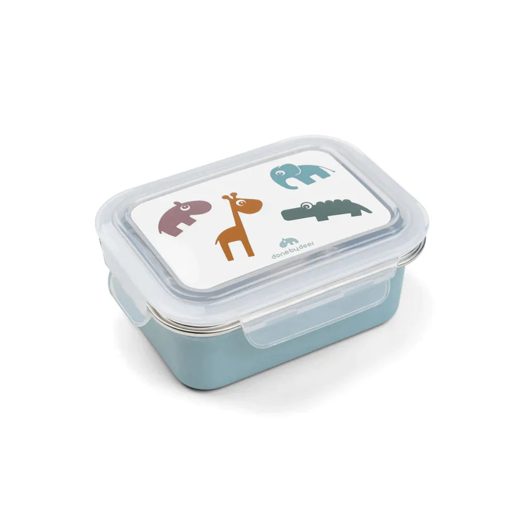 Caja de Metal para Almuerzo Deer Friends - Azul | Done by deer