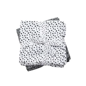 Pack 2 Muselinas Pequeñas - Happy Dots - Gris | Done by deer