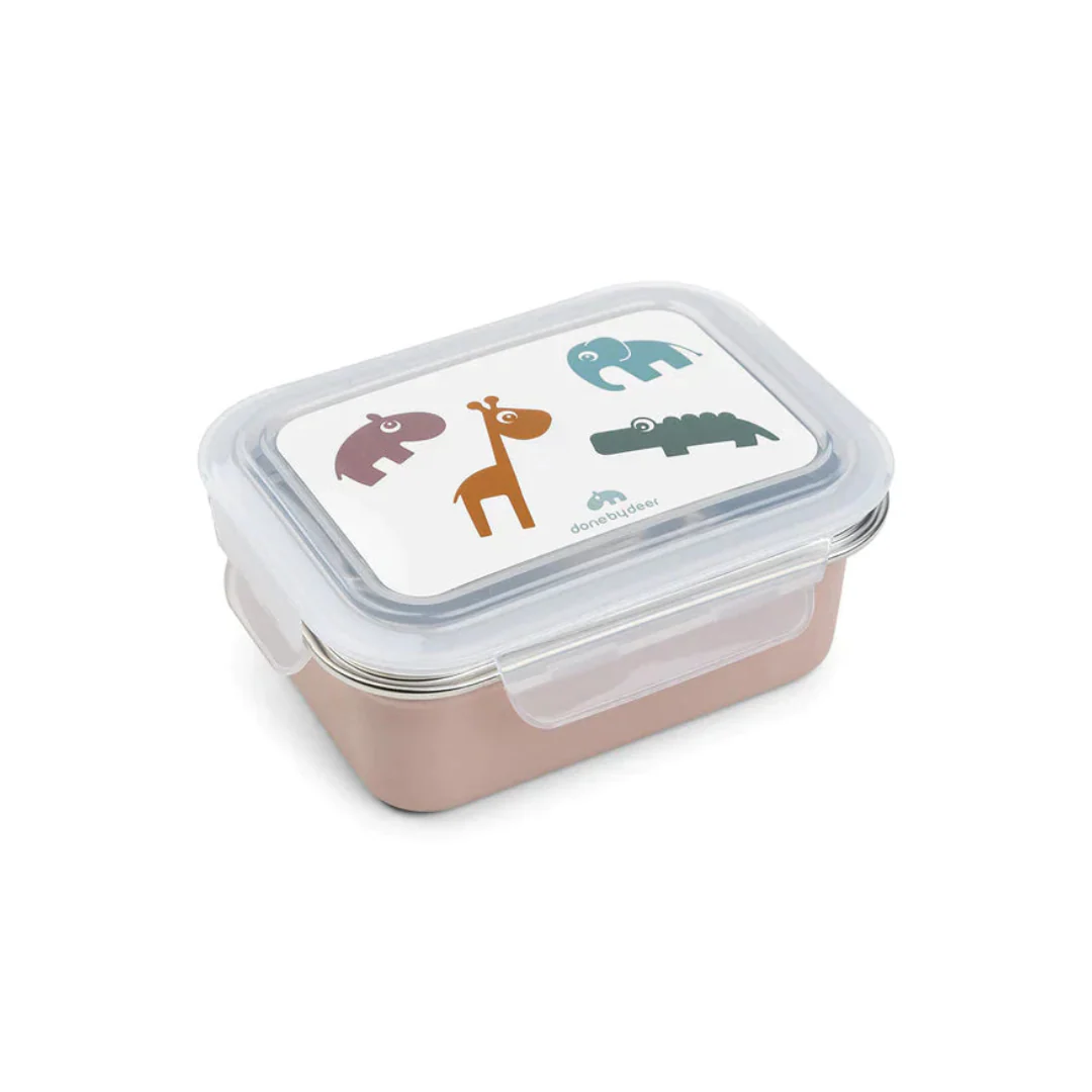 Caja de Metal para Almuerzo Deer Friends - Rosa | Done by deer