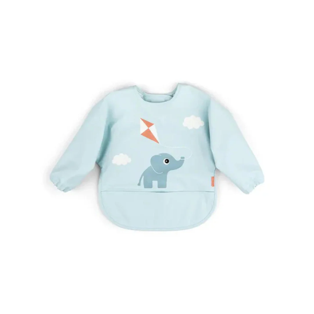 Babero Grande con Mangas y Bolsillo - Playground - Azul | Done by deer