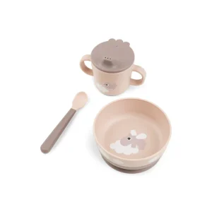 Set Primeras Comidas Happy Clouds - Rosa | Done by deer