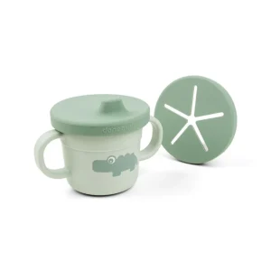 Vaso y Contenedor para Snack Croco - Verde | Done by deer