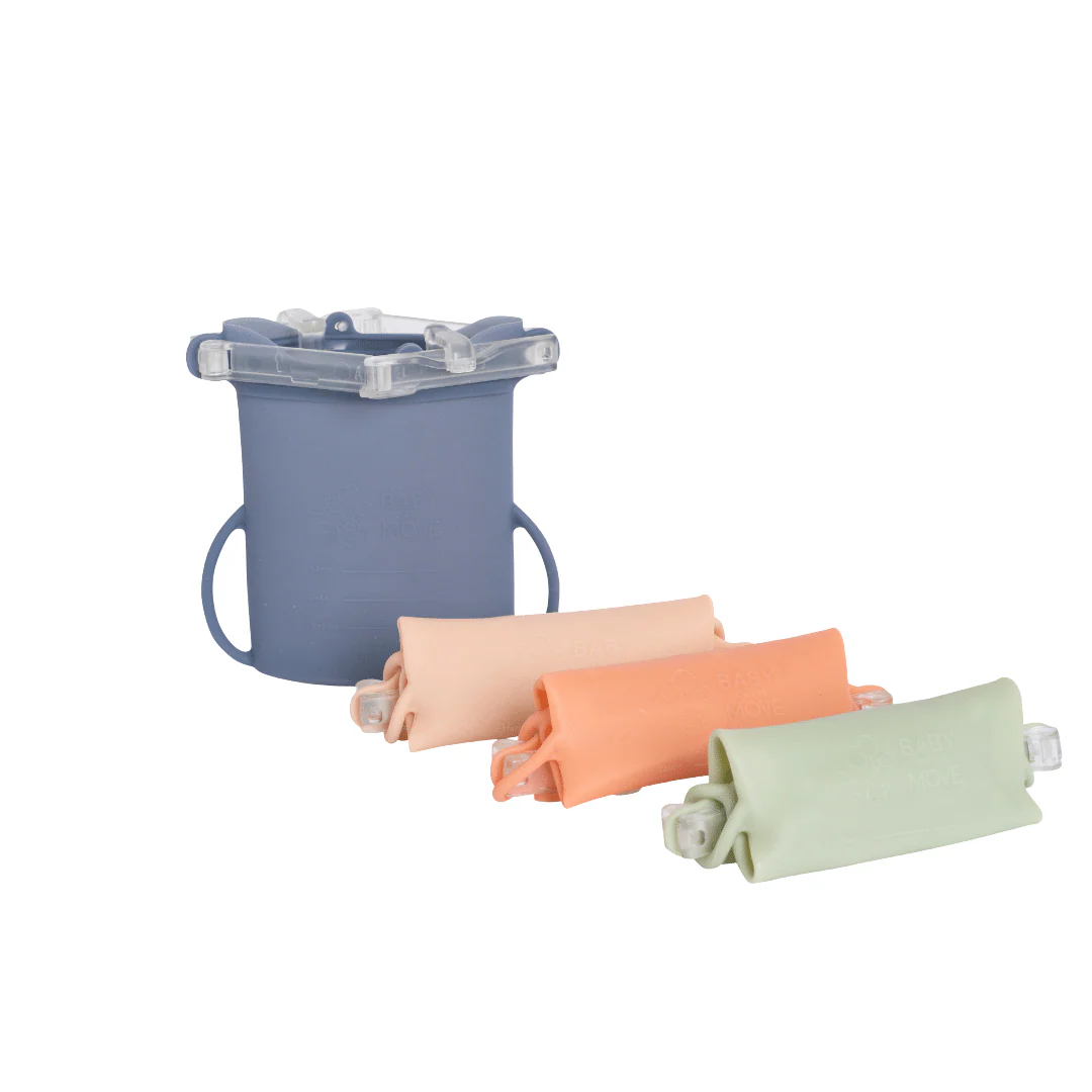 Pack 2 Bolsas de Silicona Multifuncionales - Yummy Denim | Baby on the Move - Imagen 7