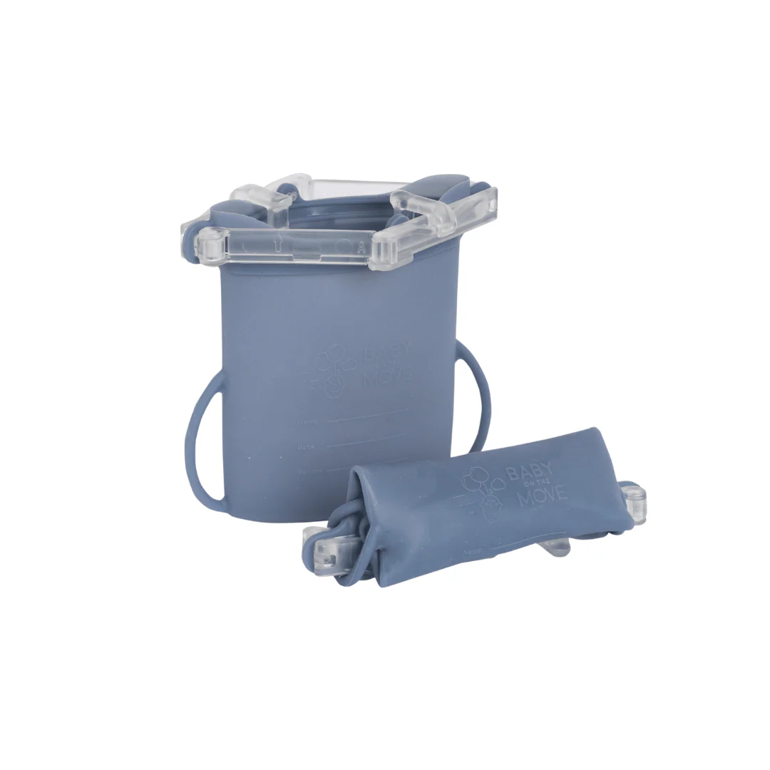 Pack 2 Bolsas de Silicona Multifuncionales - Yummy Denim | Baby on the Move