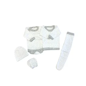 Ajuar de Guagua - Estrellas Grises | Algodones