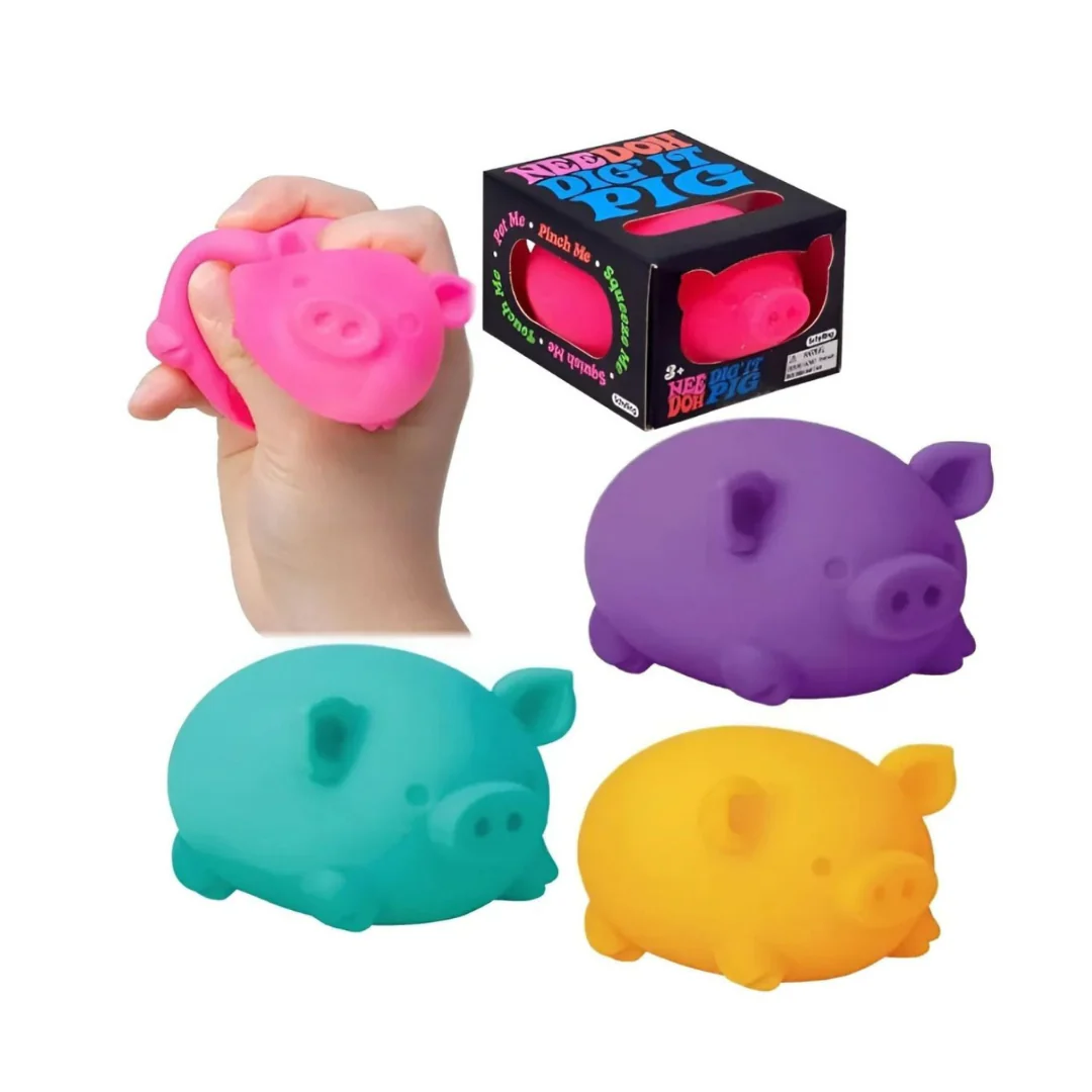 Dig it Pig - Pelota Antiestrés Squishy - Azul | NeeDoh - Imagen 4