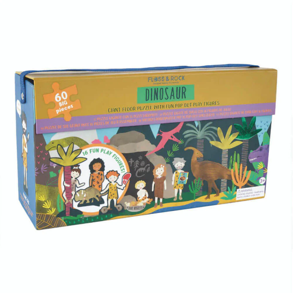 Puzzle Gigante de Suelo de 60 Piezas con Pop Up - Dinosaurios | Floss & Rock - Imagen 4