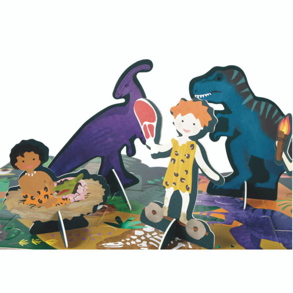 Puzzle Gigante de Suelo de 60 Piezas con Pop Up - Dinosaurios | Floss & Rock - Imagen 2