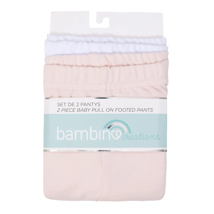 Pack de 2 Pantys Algodón - Blanco y Rosado | Bambino - Imagen 2