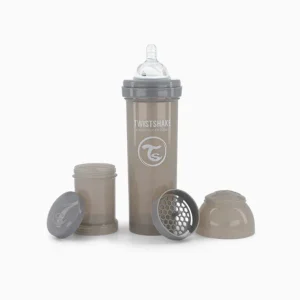 Mamadera Anti-Cólico 4+ Meses - 330ml - Gris | Twistshake