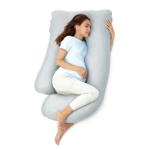 Almohada de Embarazo Forma de U con Tela Refrescante | MomCozy