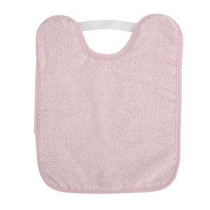 BABERO TOALLA PLASTIFICADO CON GOMA SARO ·ROSA·