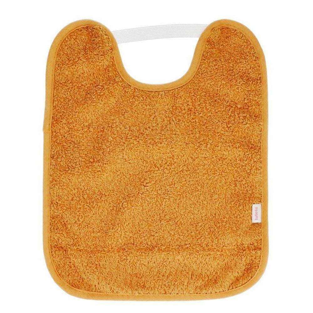 BABERO TOALLA PLASTIFICADO CON GOMA TUTETE/SARO ·MOSTAZA·