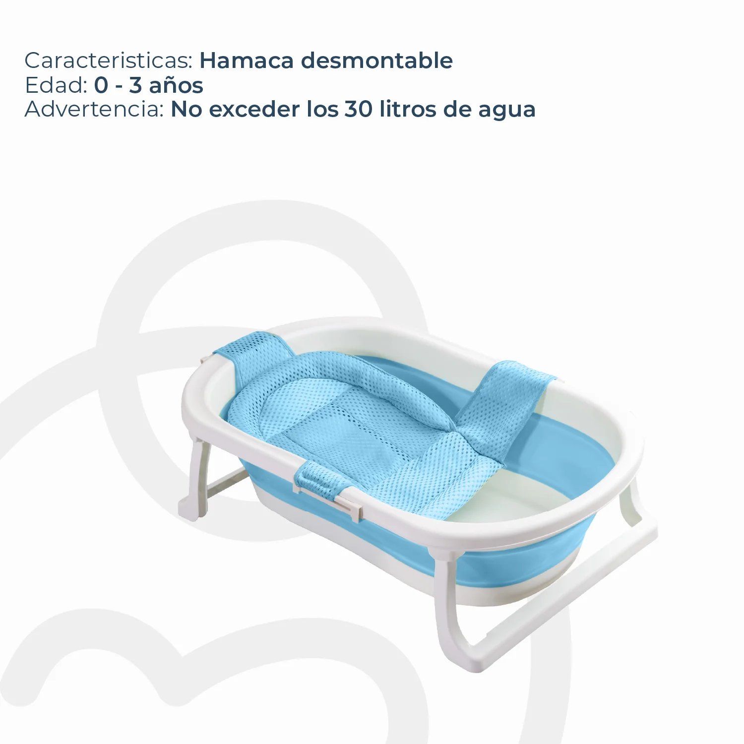 Bañera Jelly con Hamaca - Azul | Bebesit - Imagen 2
