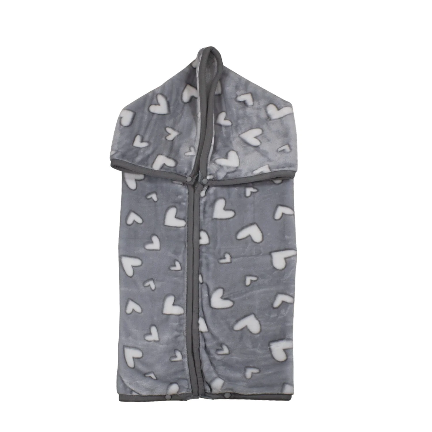 Saco con Broche Ultra Soft - Corazones - Gris | Bebesit - Imagen 3
