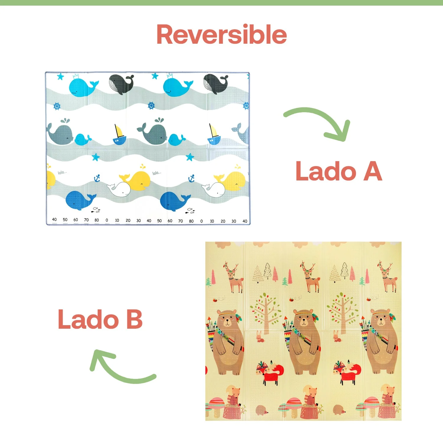 Alfombra Antigolpes Infantil Plegable con Bolso - 180x120 - Oso y Oceano | Bebesit - Imagen 6