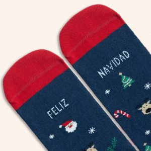 CALCETINES UO ·FELIZ NAVIDAD AZULES·