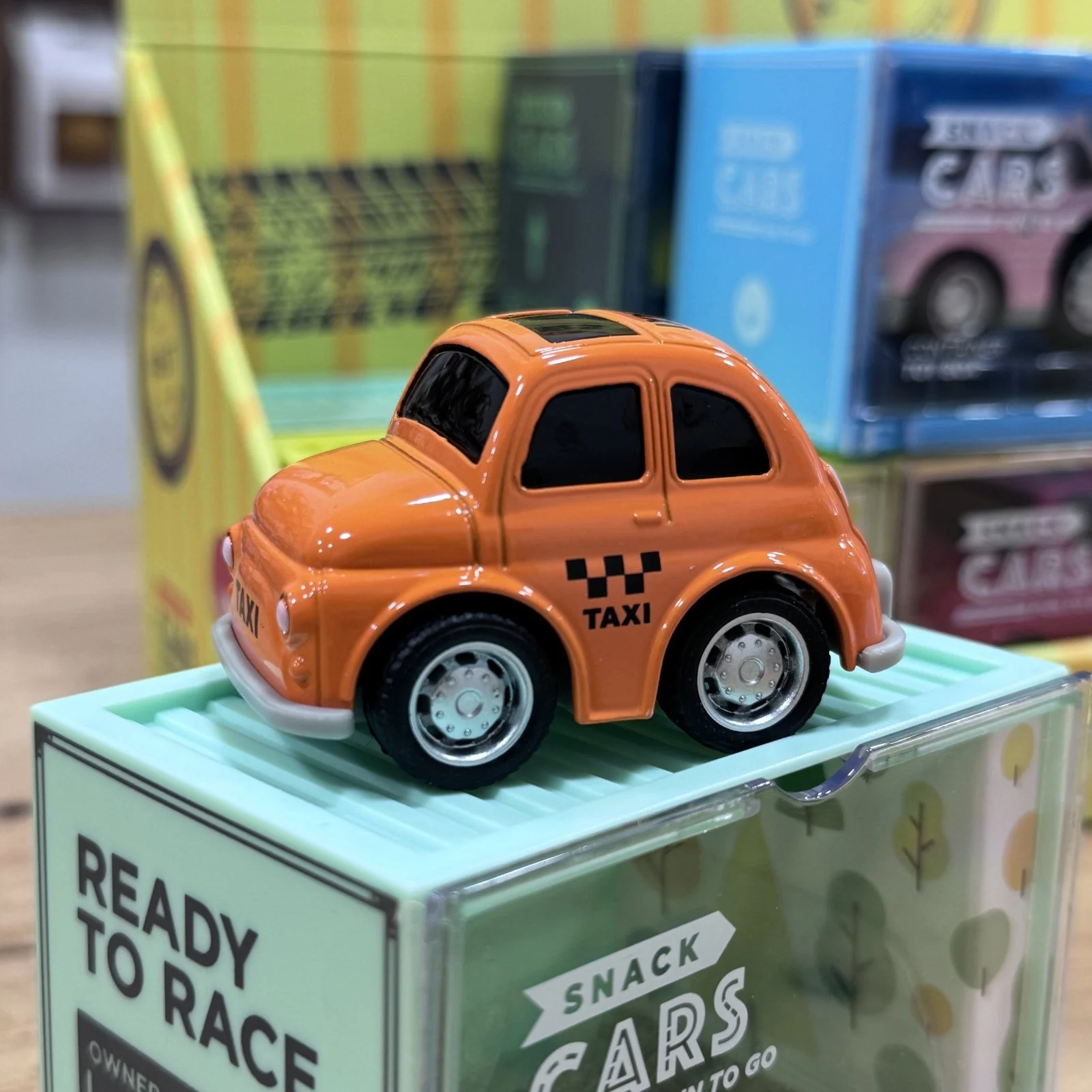 COCHE DE JUGUETE SNACK CARS ·TAXI NARANJA·
