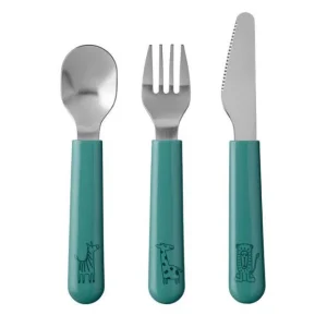 CUBIERTOS INFANTILES DE ACERO ·MIO TURQUESA·
