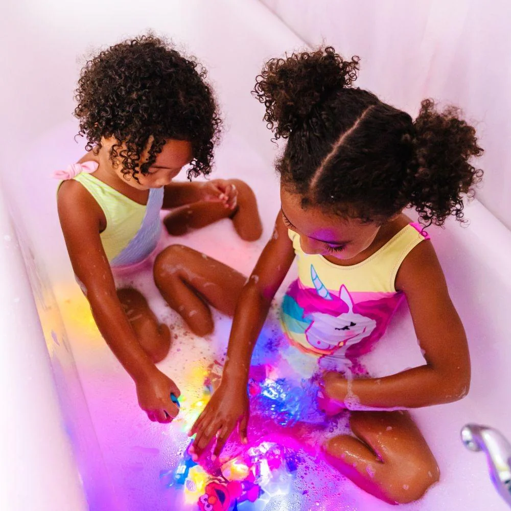 CUBOS DE LUZ PARA EL BAÑO GLOPALS ·4 CUBOS LUMI LILA· - Imagen 6
