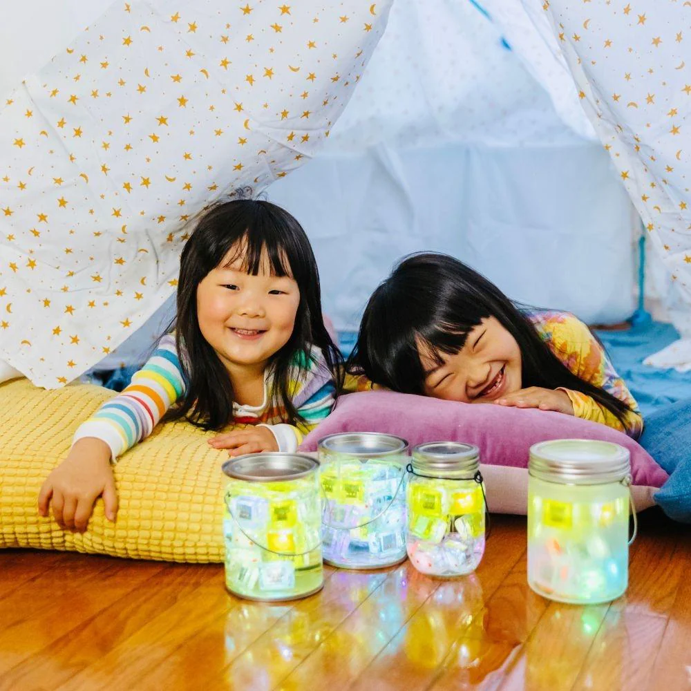 CUBOS DE LUZ PARA EL BAÑO GLOPALS ·4 CUBOS PIPPA VERDE· - Imagen 6