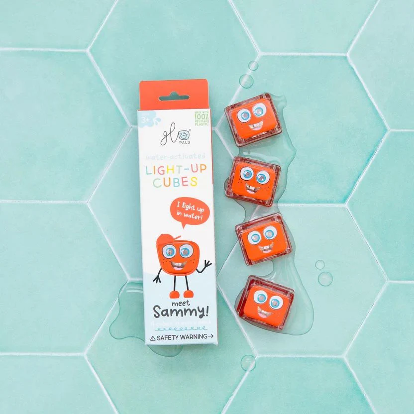 CUBOS DE LUZ PARA EL BAÑO GLOPALS ·4 CUBOS SAMMY ROJO· - Imagen 5