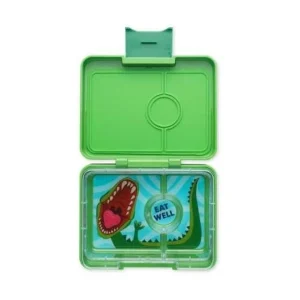 FIAMBRERA HERMÉTICA YUMBOX ·3 COMPARTIMENTOS JURASSIC GREEN DINOS·