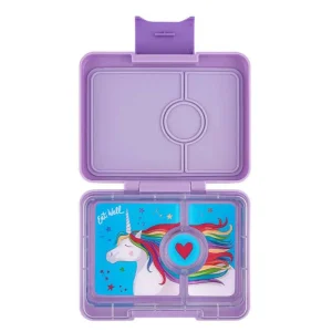FIAMBRERA HERMÉTICA YUMBOX ·3 COMPARTIMENTOS LAVANDA PURPLE UNICORNIO·
