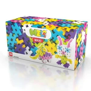 JUEGO DE CONSTRUCCIÓN BLOQUES MELI ·100 PIEZAS MAXI PASTEL·