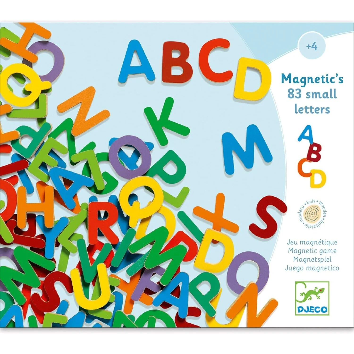 JUEGO EDUCATIVO DJECO ·SET DE 83 LETRAS MAGNÉTICAS PEQUEÑAS· - Imagen 4