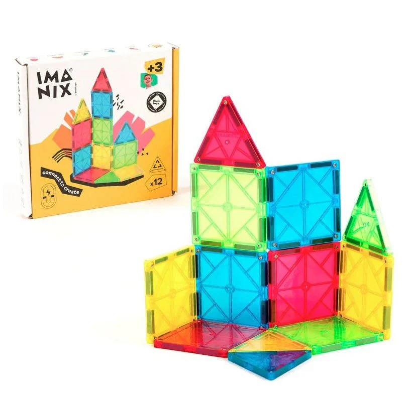 JUEGO MAGNÉTICO DE CONSTRUCCIÓN IMANIX ·12 PIEZAS·
