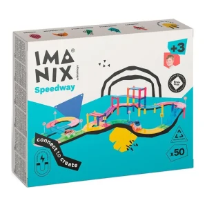 JUEGO MAGNÉTICO DE CONSTRUCCIÓN IMANIX ·PISTA 50 PIEZAS·