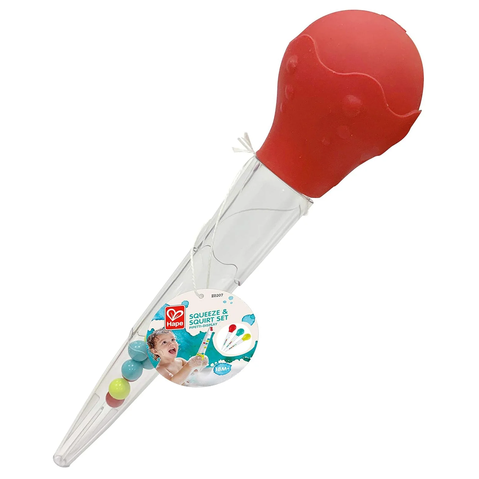JUGUETE DE BAÑO HAPE ·PIPETA MEGA CUENTAGOTAS ROJO·